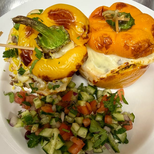 Lamb Stuffed Peppers.
